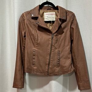 Anthropology faux leather jacket nwot